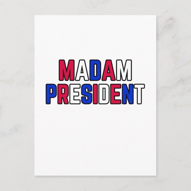 Madam President Postcard (Front)