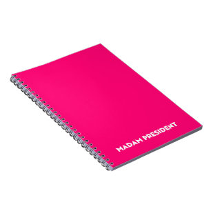 Madam President typography minimalist hot pink Notebook