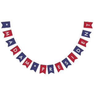 Madam President USA Typography Mrs American Flag