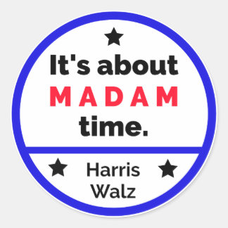 Madam-time-Harris-Sticker Classic Round Sticker