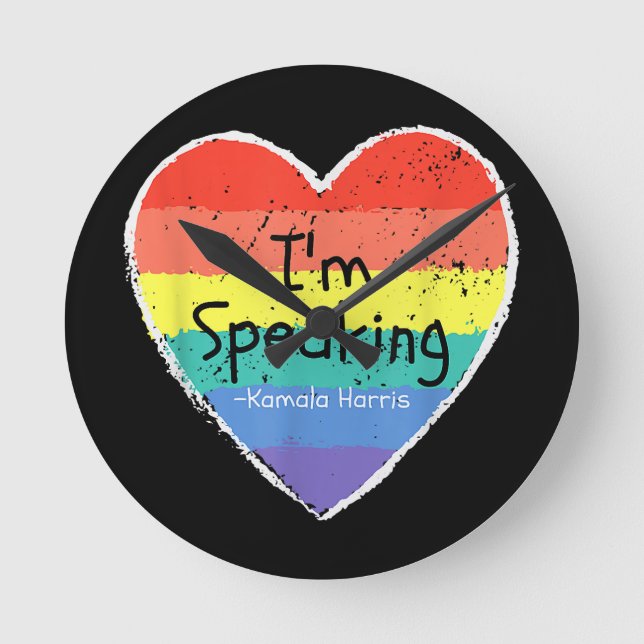 Madam Vice President I'm Speaking Kamala Harris gi Round Clock (Front)