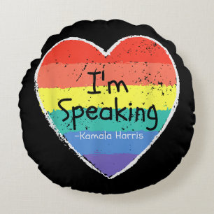 Madam Vice President I'm Speaking Kamala Harris gi Round Pillow