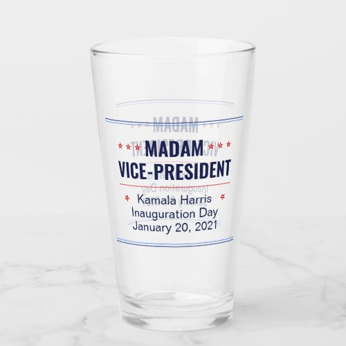 Madam Vice_President Kamala Harris Inauguration Glass