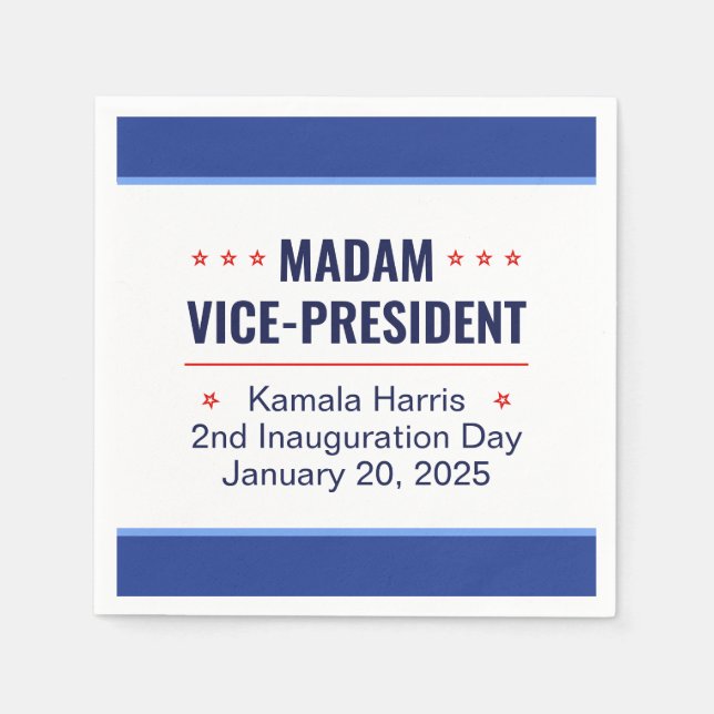 Madam Vice-President Kamala Harris Inauguration Napkins (Front)