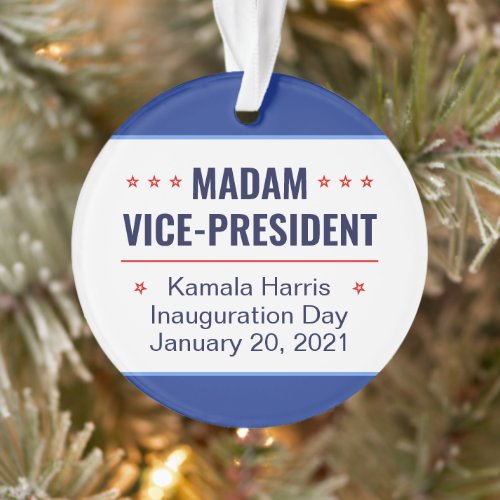 Madam Vice_President Kamala Harris Inauguration Ornament