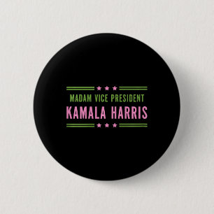 Madam Vice President Kamala Harris Pink Green Button