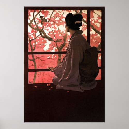 MADAMA BUTTERFLY GEISHA Japanese Opera Vintage Poster