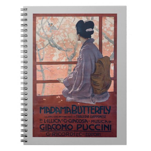 Madama Butterfly Vintage poster 1904 Notebook