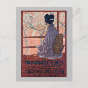 Madama Butterfly Vintage poster (1904) Postcard