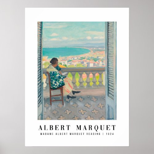 Madame Albert Marquet Reading   1924 Poster