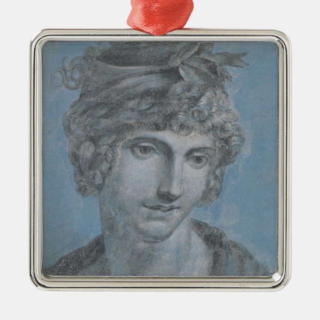 Madame Aubry  Olympia of Gouges, 1784 Metal Ornament (Front)