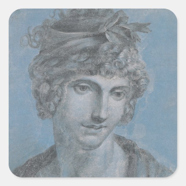 Madame Aubry  Olympia of Gouges, 1784 Square Sticker (Front)