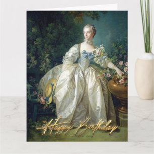 Madame Bergeret 1766 Happy Birthday Card