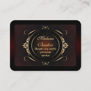 Madame Boudoir - Exotic Personal Design Service Business Card