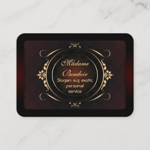 Madame Boudoir _ Exotic Personal Design Service Business Card