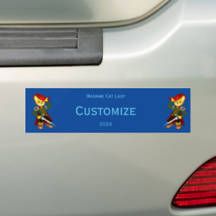 Madame Cat Lady 2024 for President Thunder_Cove  Bumper Sticker