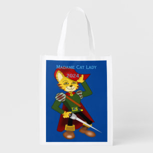 Madame Cat Lady 2024 for President Thunder_Cove Grocery Bag