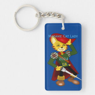 Madame Cat Lady 2024 for President Thunder_Cove Keychain