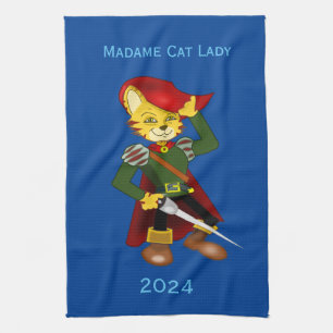Madame Cat Lady 2024 for President Thunder_Cove Kitchen Towel