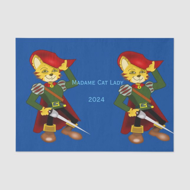 Madame Cat Lady 2024 for President Thunder_Cove  Tissue Paper (Front)