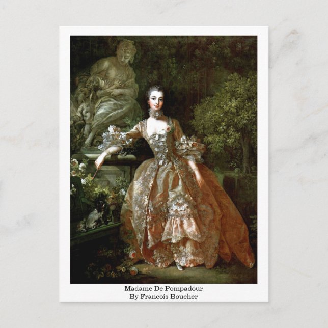 Madame De Pompadour By Francois Boucher Postcard (Front)