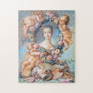 Madame de Pompadour François Boucher rococo lady Jigsaw Puzzle