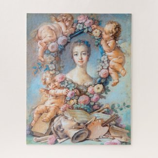 Madame de Pompadour François Boucher rococo lady Jigsaw Puzzle