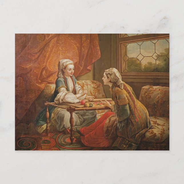 Madame de Pompadour in the role of fortuneteller Postcard (Front)