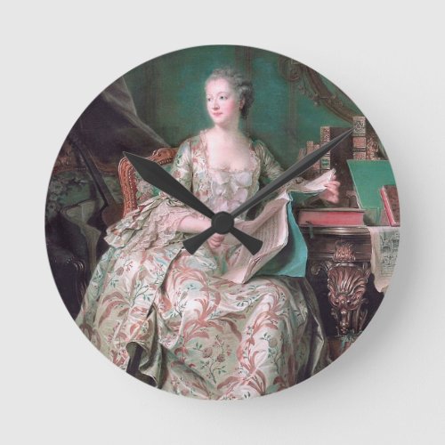 Madame De Pompadour Round Clock