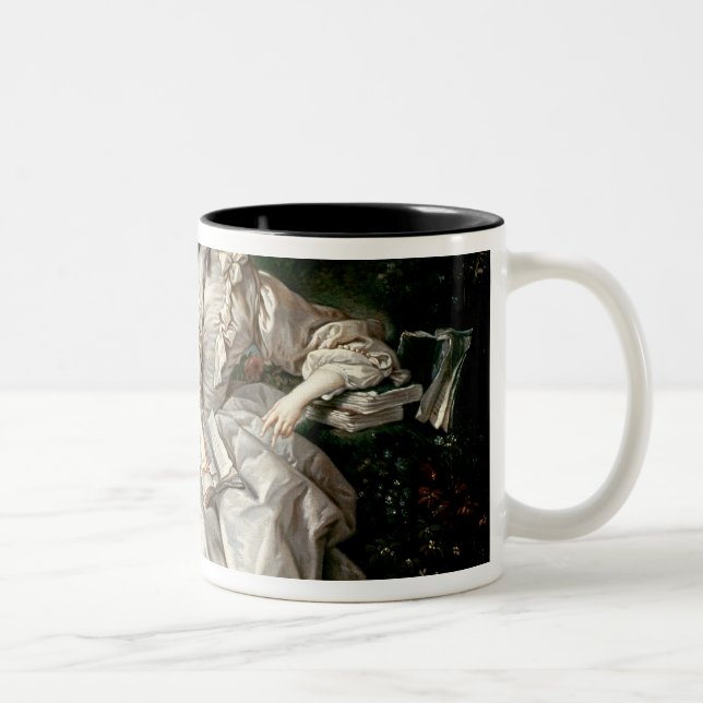 Madame de Pompadour Two-Tone Coffee Mug (Right)