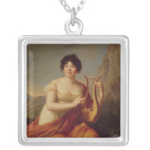 Madame de Stael as Corinne Silver Plated Necklace