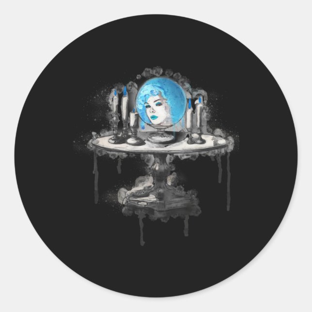 Madame Fortune Teller  Classic Round Sticker (Front)