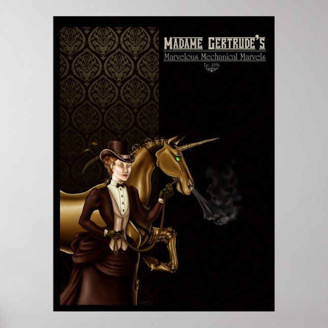 Madame Gertrude's Unicorn Poster (Front)