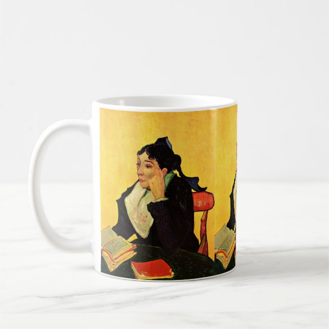 Madame Ginoux with Books by Vincent van Gogh Coffee Mug (Left)