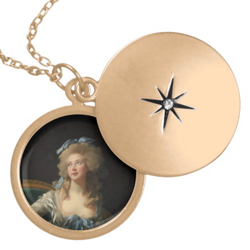 Madame Grand Elisabeth Le Brun 18th_Century Art Gold Plated Necklace