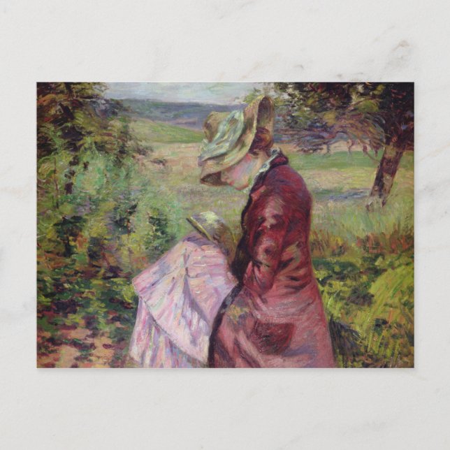 Madame Guillaumin reading, c.1887 Postcard (Front)