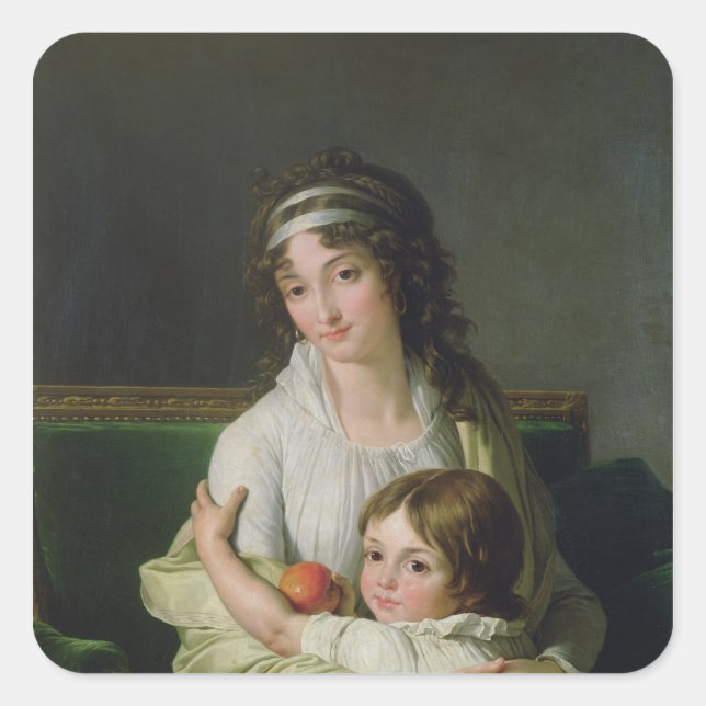 Madame Jeanne-Justine Boyer-Fonfrede and her Square Sticker (Front)