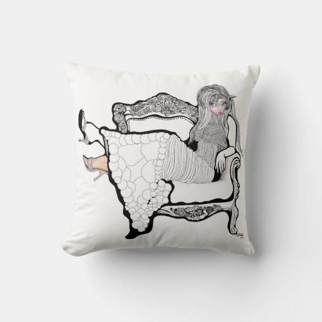 Madame Le Sofa Throw Pillow (Front)