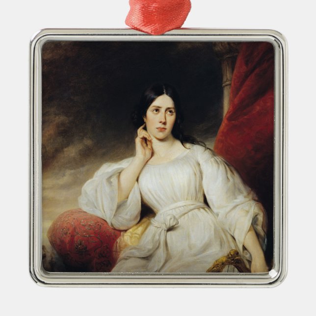 Madame Malibran  in the Role of Desdemona, 1830 Metal Ornament (Front)