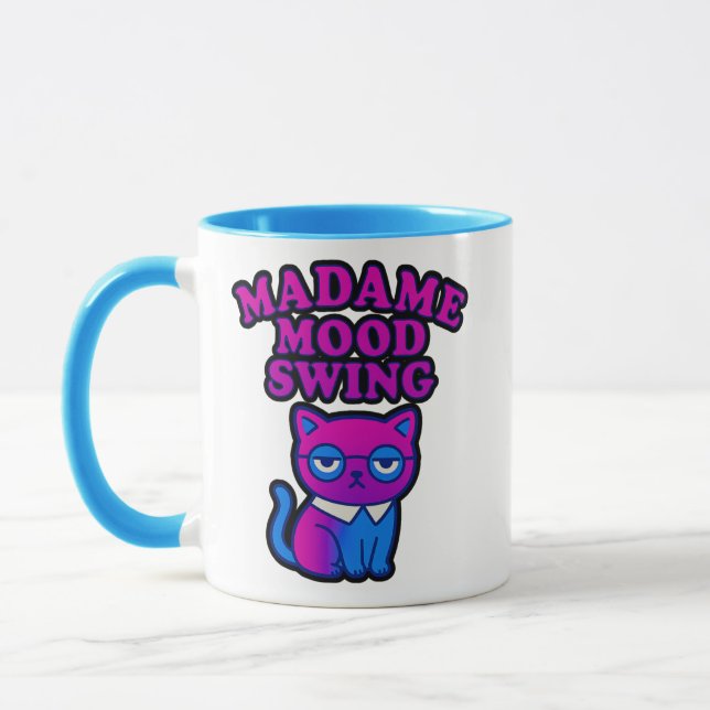 Madame Mood Swing – Funny Cat Mood Mug (Left)