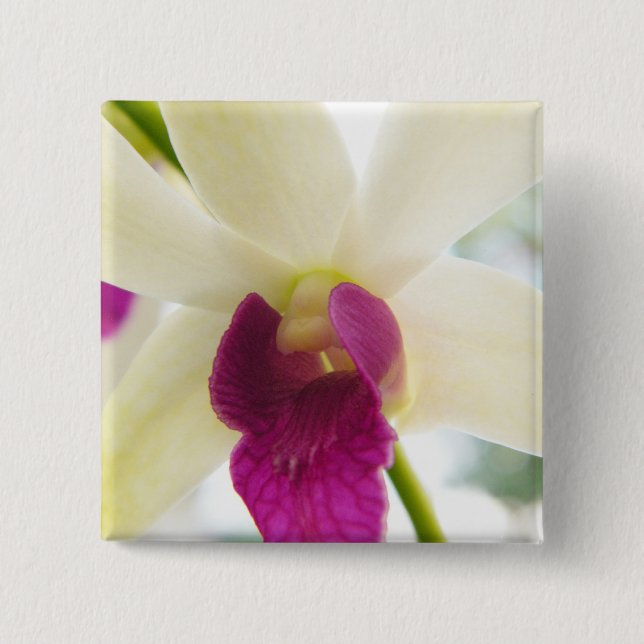 Madame Orchid Pinback Button (Front)