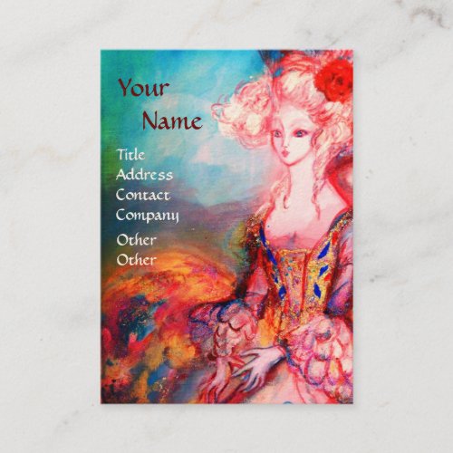 MADAME POMPADOUR Beauty Fashion Hair Yellow Blue Business Card