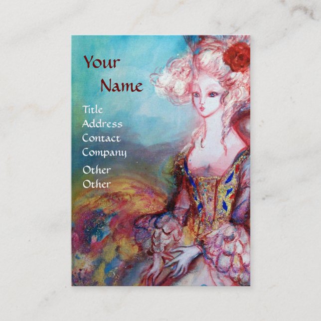 MADAME POMPADOUR Beauty Makeup Artist Pearl Paper Business Card (Front)