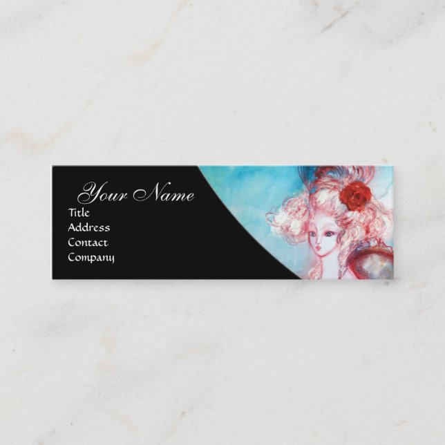 MADAME POMPADOUR Beauty,Salon,Spa ,Makeup Artist Mini Business Card (Front)