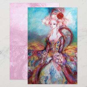 MADAME POMPADOUR ,Blue Soft Pink Beauty Fashion Stationery