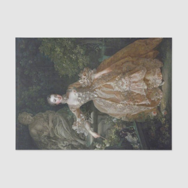 Madame Pompadour by Francois Boucher Tissue Paper (Front)