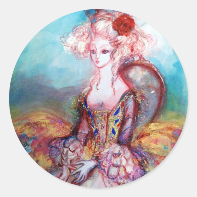 MADAME POMPADOUR CLASSIC ROUND STICKER (Front)