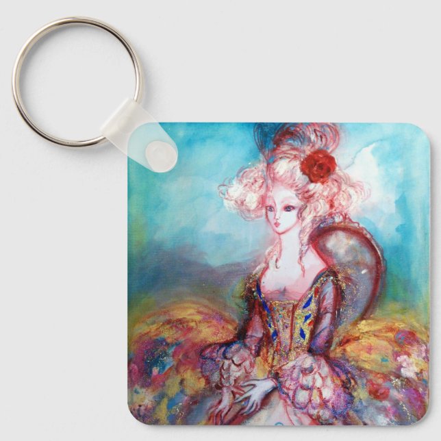 MADAME POMPADOUR Elegant Beauty Fashion Keychain (Front)