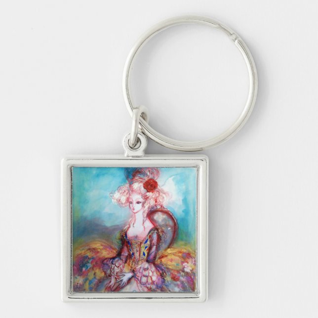 MADAME POMPADOUR Elegant Beauty Fashion Keychain (Front)