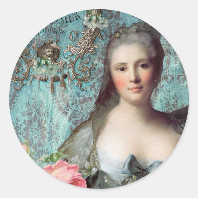 Madame Pompadour Envelope or Gift Seals (Front)